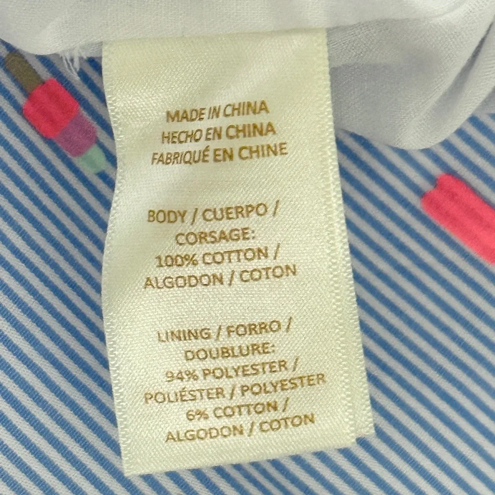 Kate Spade Girls size 14 Blue Asymmetrical Ruffled Sundress - Picture 8 of 9